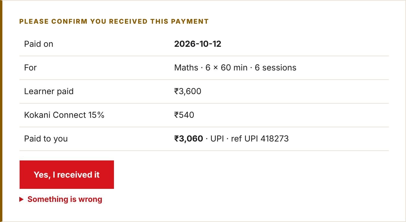 Please confirm you received this payment card