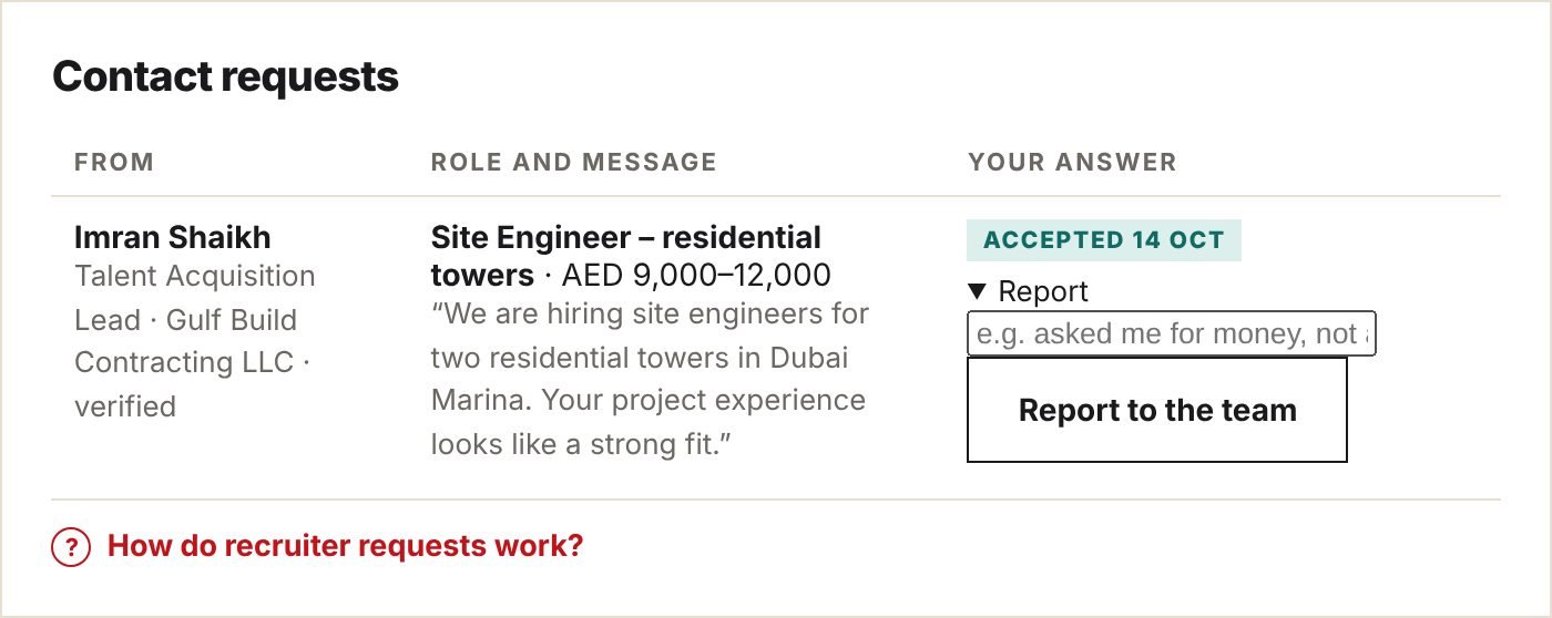 Report a recruiter