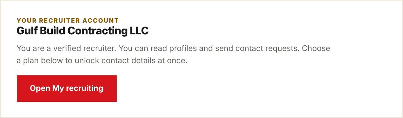 You are a verified recruiter